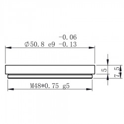 Dimensiones. Rueda de Filtros EFW 5 posiciones 50,8 mm ZWO