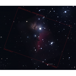 Simulación Zona nebulosa Cabeza de Caballo. 80/400 con ASI 1600