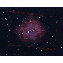 Simulación Stellariun de tubo 80Ed con Canon 110D. Nebulosa de la Roseta