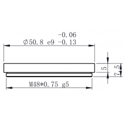 Dimensiones Filtros LRGB 2" ZWO