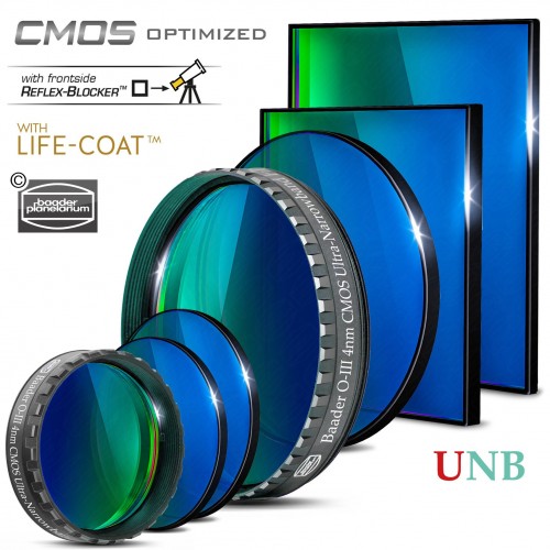 Filtro OIII Banda Ultra Estrecha (4nm) Optimizado CMOS Baader Planetarium