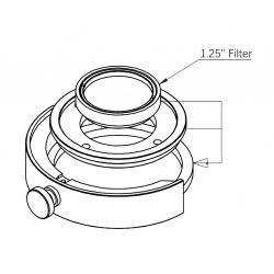Anillo adaptador de 50,8 mm a filtro de 31,75 mm ZWO