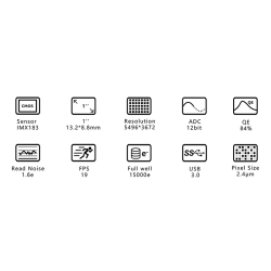 Especificaciones Cámara ASI 183 MC Color ZWO