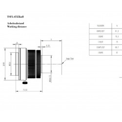 Aplanador 1.0x Refractores 80-155 mm Ajustable TS-Optics