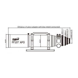 Refractor Cuadruplete APO FF107 ZWO