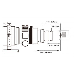 Refractor Cuadruplete APO FF107 ZWO