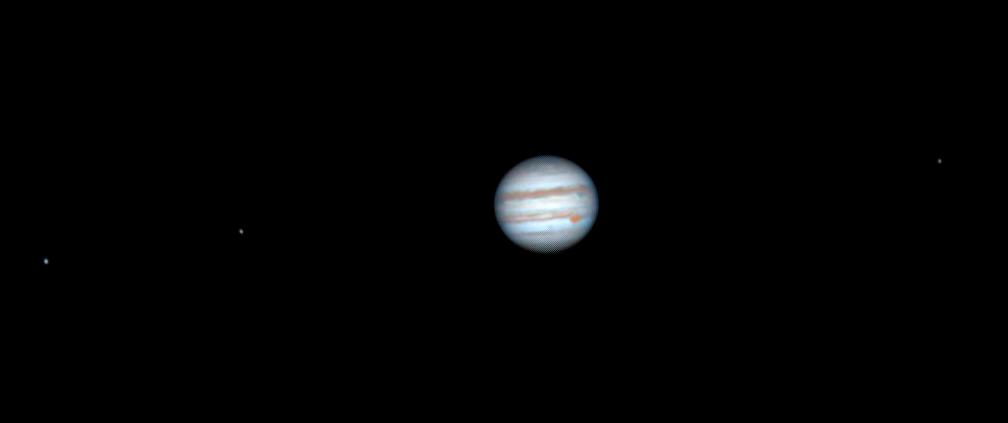 Imagen de Jupiter y sus Lunas tomadas con ASI 294 MC y Mak 150